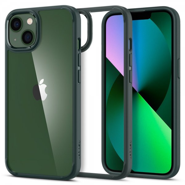Spigen iPhone 13 Deksel Ultra Hybrid Midnight Green