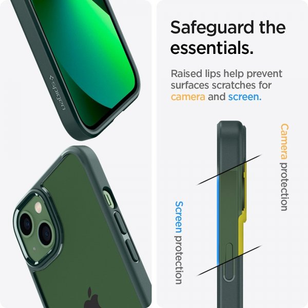 Spigen iPhone 13 Deksel Ultra Hybrid Midnight Green