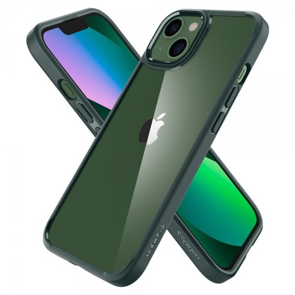 Spigen iPhone 13 Deksel Ultra Hybrid Midnight Green