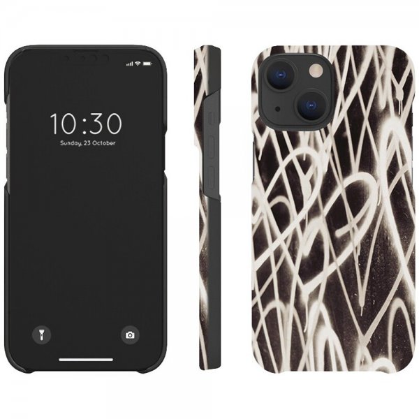 agood company iPhone 13 Deksel Plantebasert Graffiti Heart Black White