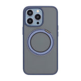 iPhone 13 Pro Max/iPhone 12 Pro Max Deksel Roterbart Stativ Blå