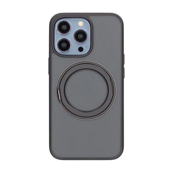 iPhone 13 Pro Max/iPhone 12 Pro Max Deksel Roterbart Stativ Svart