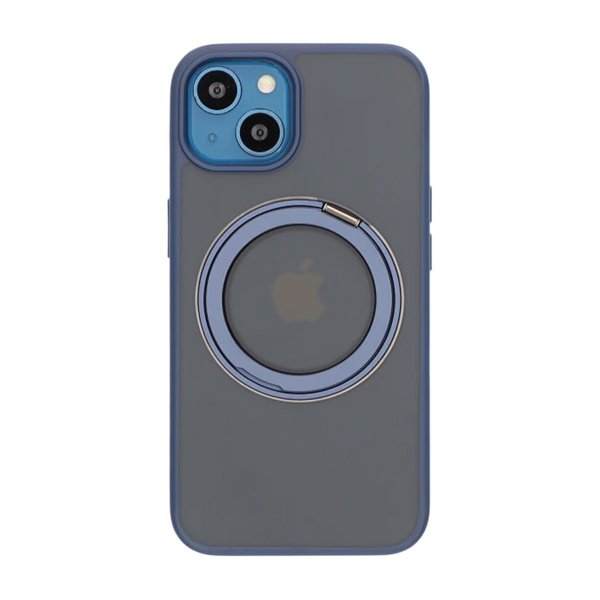 iPhone 13/iPhone 14 Deksel Roterbart Stativ Blå