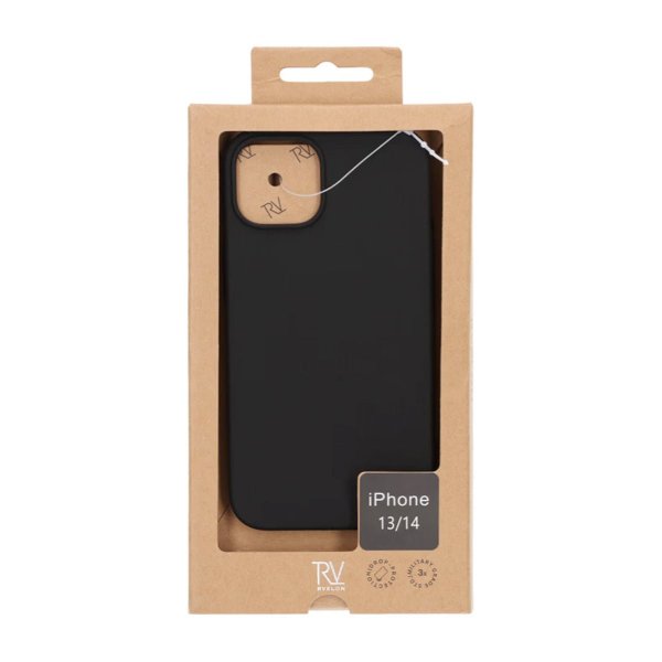 Rvelon iPhone 13/iPhone 14 Deksel Silikon MagSafe Svart