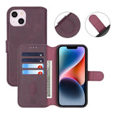 Rvelon iPhone 13/iPhone 14 Etui Detachable Wallet Case Lilla