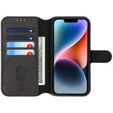 Rvelon iPhone 13/iPhone 14 Etui Detachable Wallet Case Svart