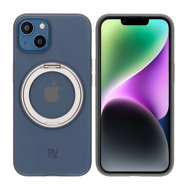 Rvelon iPhone 13/iPhone 14 Deksel Roterbart Stativ Grå