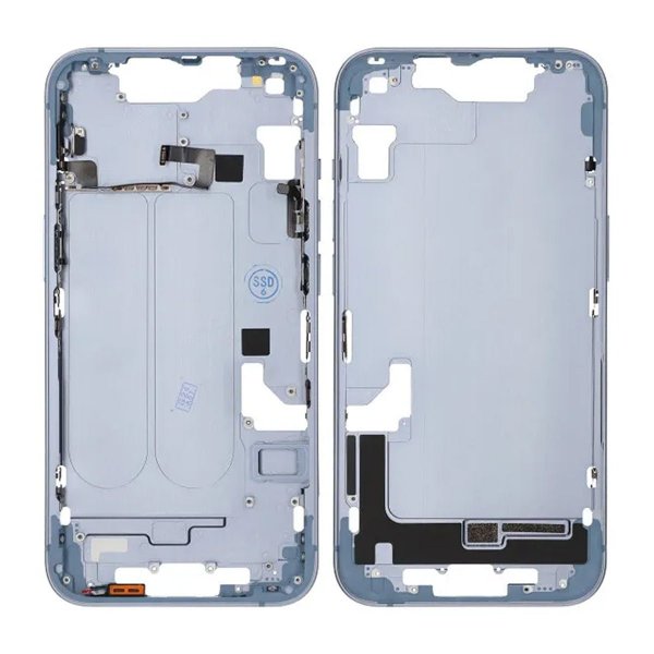 iPhone 14 bakside med komplett ramme OEM - blå