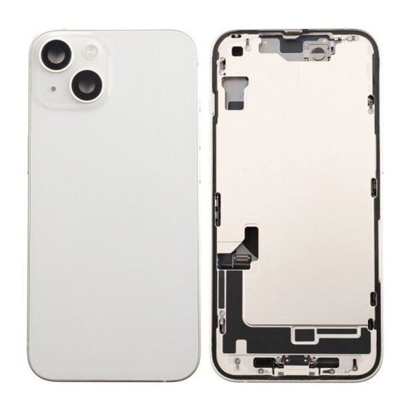 iPhone 14 Bakside med Komplett Ramme - Hvit