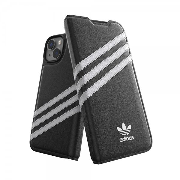 Adidas iPhone 14 Etui 3 Stripes Booklet Case Svart Hvit