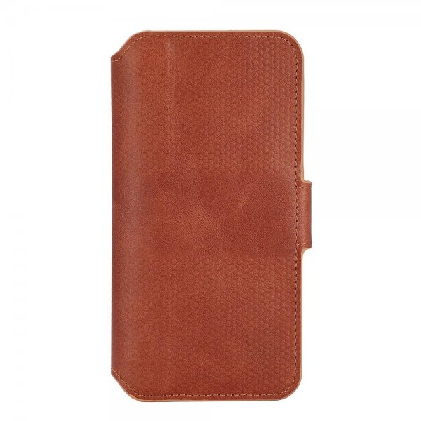 Krusell iPhone 14 Etui Leather PhoneWallet Cognac
