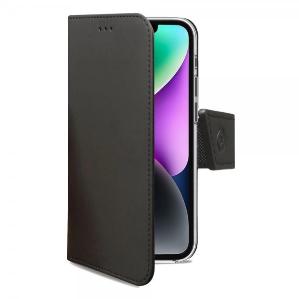 Celly iPhone 14 Etui Wally Wallet Case Svart