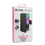Celly iPhone 14 Etui Wally Wallet Case Svart