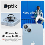Spigen iPhone 14/iPhone 14 Plus Kamerabeskytter GLAS.tR EZ Fit Optik Pro Blå 2-pakning