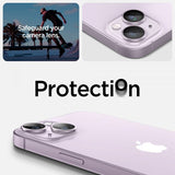 Spigen iPhone 14/iPhone 14 Plus Kamerabeskytter GLAS.tR EZ Fit Optik Pro Lilla 2-pakning