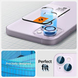 Spigen iPhone 14/iPhone 14 Plus Kamerabeskytter GLAS.tR EZ Fit Optik Pro Lilla 2-pakning