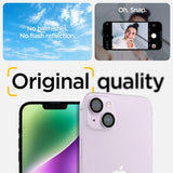 Spigen iPhone 14/iPhone 14 Plus Kamerabeskytter GLAS.tR EZ Fit Optik Pro Lilla 2-pakning