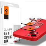 Spigen iPhone 14/iPhone 14 Plus Kamerabeskytter GLAS.tR EZ Fit Optik Pro Röd 2-pakning