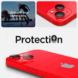 Spigen iPhone 14/iPhone 14 Plus Kamerabeskytter GLAS.tR EZ Fit Optik Pro Röd 2-pakning