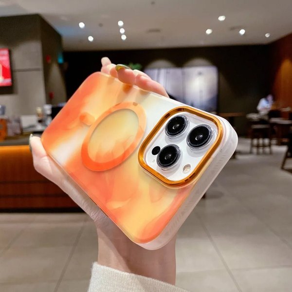 iPhone 14 Deksel Mønster Oransje