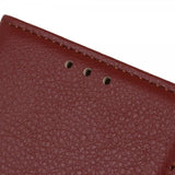 iPhone 14 Plus Etui Litchi Brun