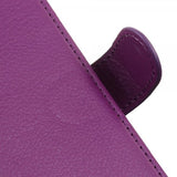 iPhone 14 Plus Etui Litchi Lilla