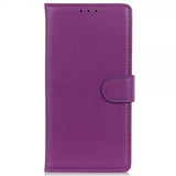 iPhone 14 Plus Etui Litchi Lilla