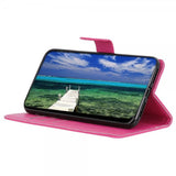 iPhone 14 Plus Etui Litchi Magenta
