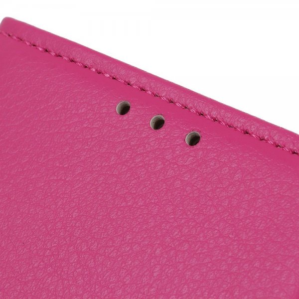iPhone 14 Plus Etui Litchi Magenta