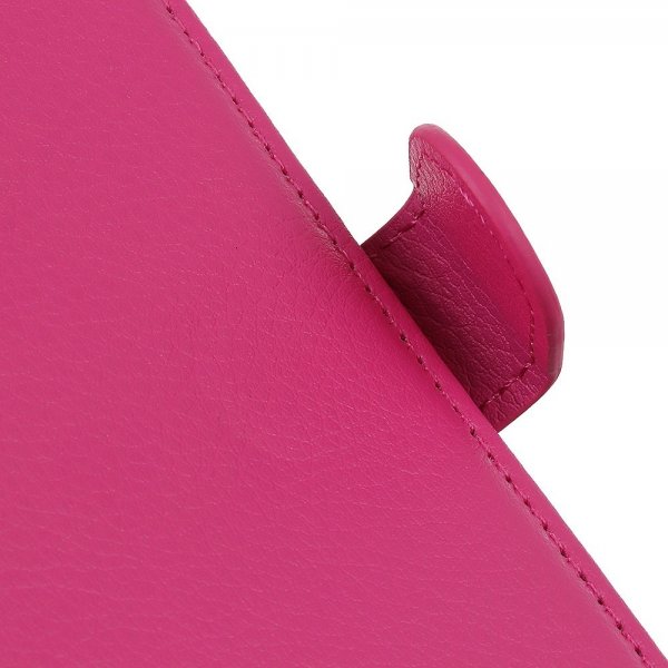 iPhone 14 Plus Etui Litchi Magenta