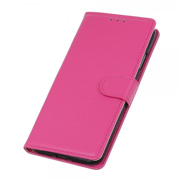 iPhone 14 Plus Etui Litchi Magenta