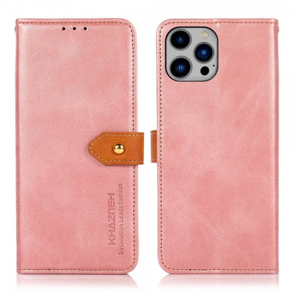 iPhone 14 Plus Etui med Flipp Rosegull