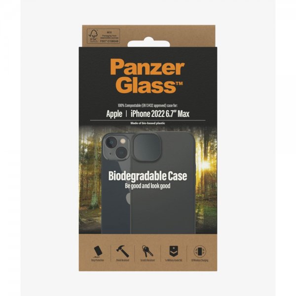 PanzerGlass iPhone 14 Plus Deksel Biodegradable Case Svart