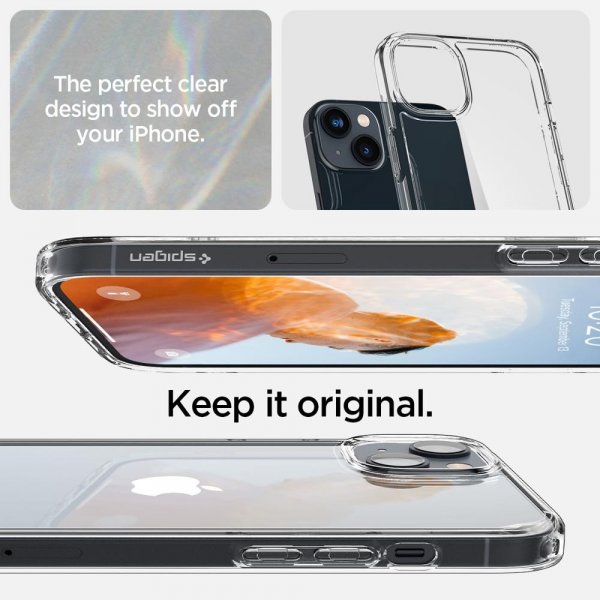 Spigen iPhone 14 Plus Deksel Crystal Hybrid Crystal Clear