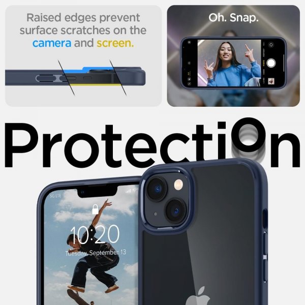 Spigen iPhone 14 Plus Deksel Crystal Hybrid Navy Blue