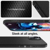 Spigen iPhone 14 Plus Deksel Liquid Air Matte Black