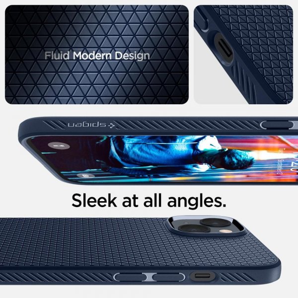 Spigen iPhone 14 Plus Deksel Liquid Air Navy Blue