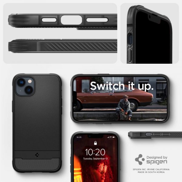 Spigen iPhone 14 Plus Deksel Rugged Armor MagFit Matte Black