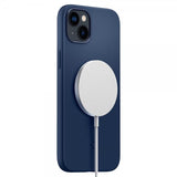 Spigen iPhone 14 Plus Deksel Silicone Fit MagFit Navy Blue