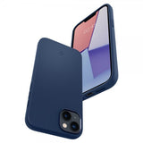 Spigen iPhone 14 Plus Deksel Silicone Fit MagFit Navy Blue