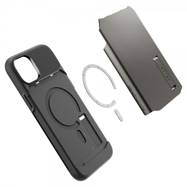 Spigen iPhone 14 Plus Deksel Slim Armor MagFit Gunmetal