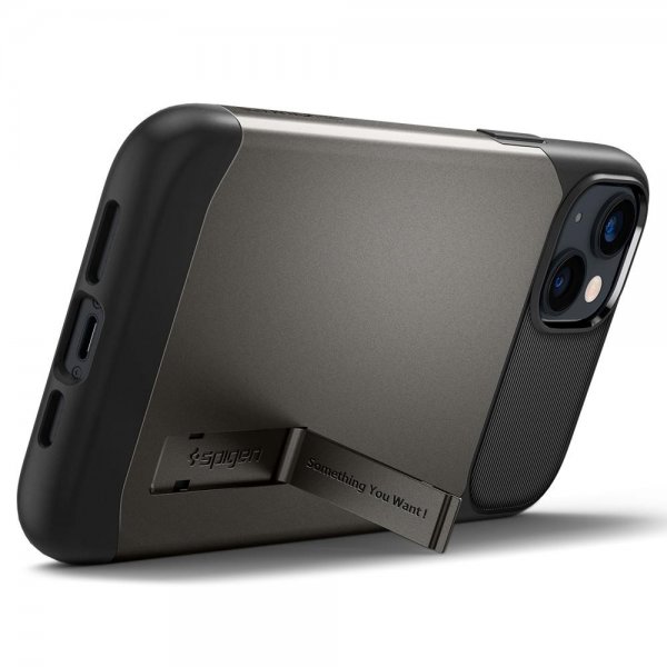 Spigen iPhone 14 Plus Deksel Slim Armor MagFit Gunmetal