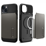 Spigen iPhone 14 Plus Deksel Slim Armor MagFit Gunmetal