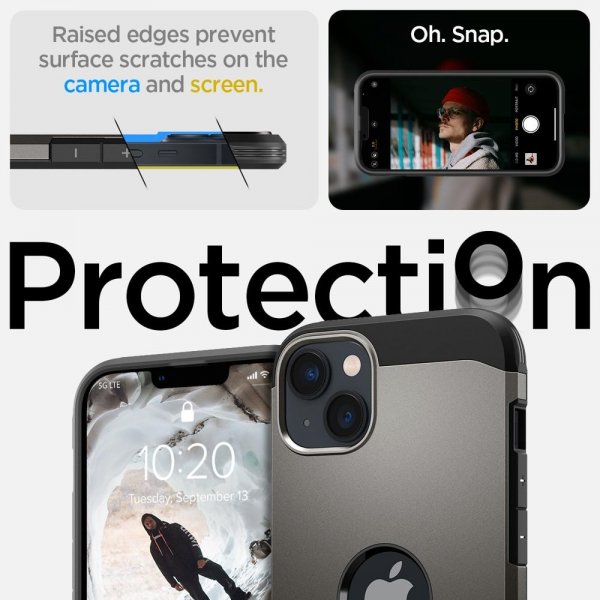 Spigen iPhone 14 Plus Deksel Tough Armor MagFit Gunmetal