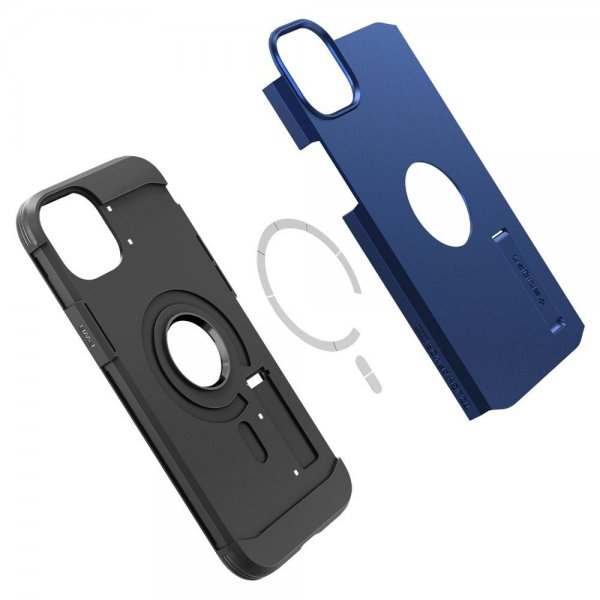 Spigen iPhone 14 Plus Deksel Tough Armor MagFit Navy Blue