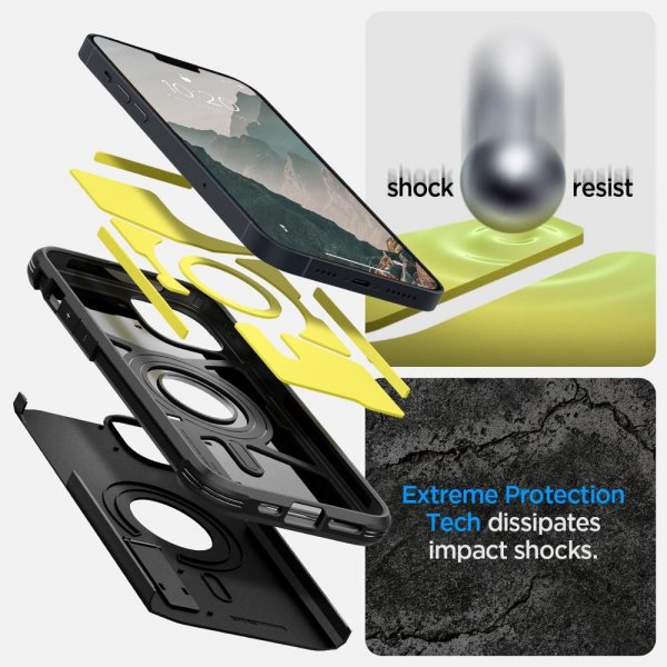 Spigen iPhone 14 Plus Deksel Tough Armor MagFit Svart