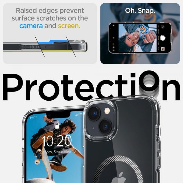 Spigen iPhone 14 Plus Deksel Ultra Hybrid MagFit Carbon Fiber