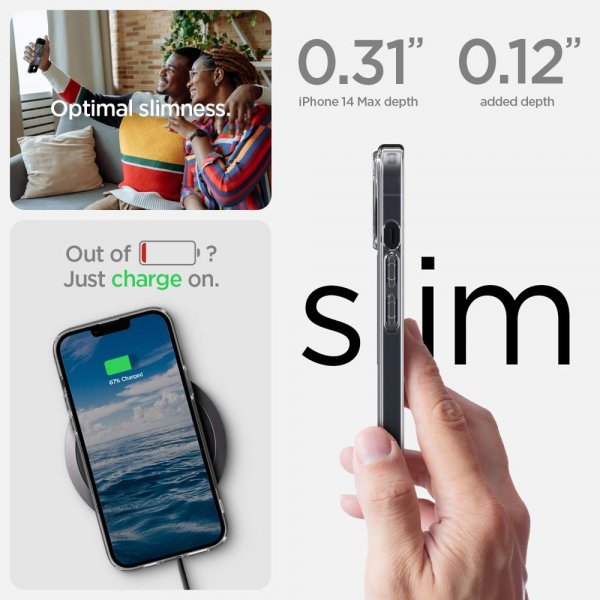 Spigen iPhone 14 Plus Deksel Ultra Hybrid MagFit Svart