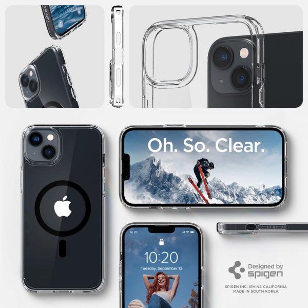 Spigen iPhone 14 Plus Deksel Ultra Hybrid MagFit Svart