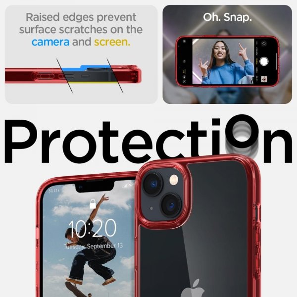 Spigen iPhone 14 Plus Deksel Ultra Hybrid Red Crystal